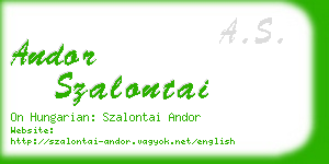 andor szalontai business card